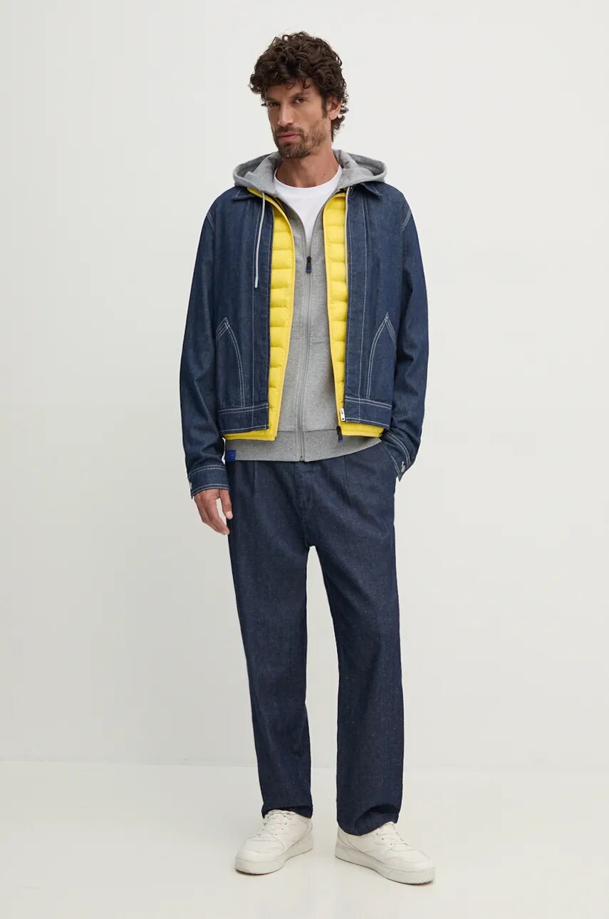 Кофта Red Bull Racing x Pepe Jeans Red Bull Racing x Pepe Jeans колір сірий з капюшоном з принтом RU580005
