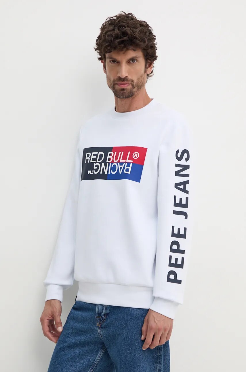 Кофта Red Bull Racing x Pepe Jeans Red Bull Racing x Pepe Jeans колір білий з принтом RU580007