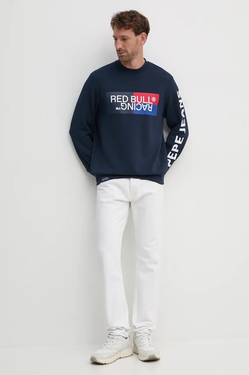 Кофта Red Bull Racing x Pepe Jeans Red Bull Racing x Pepe Jeans колір синій з принтом RU580007