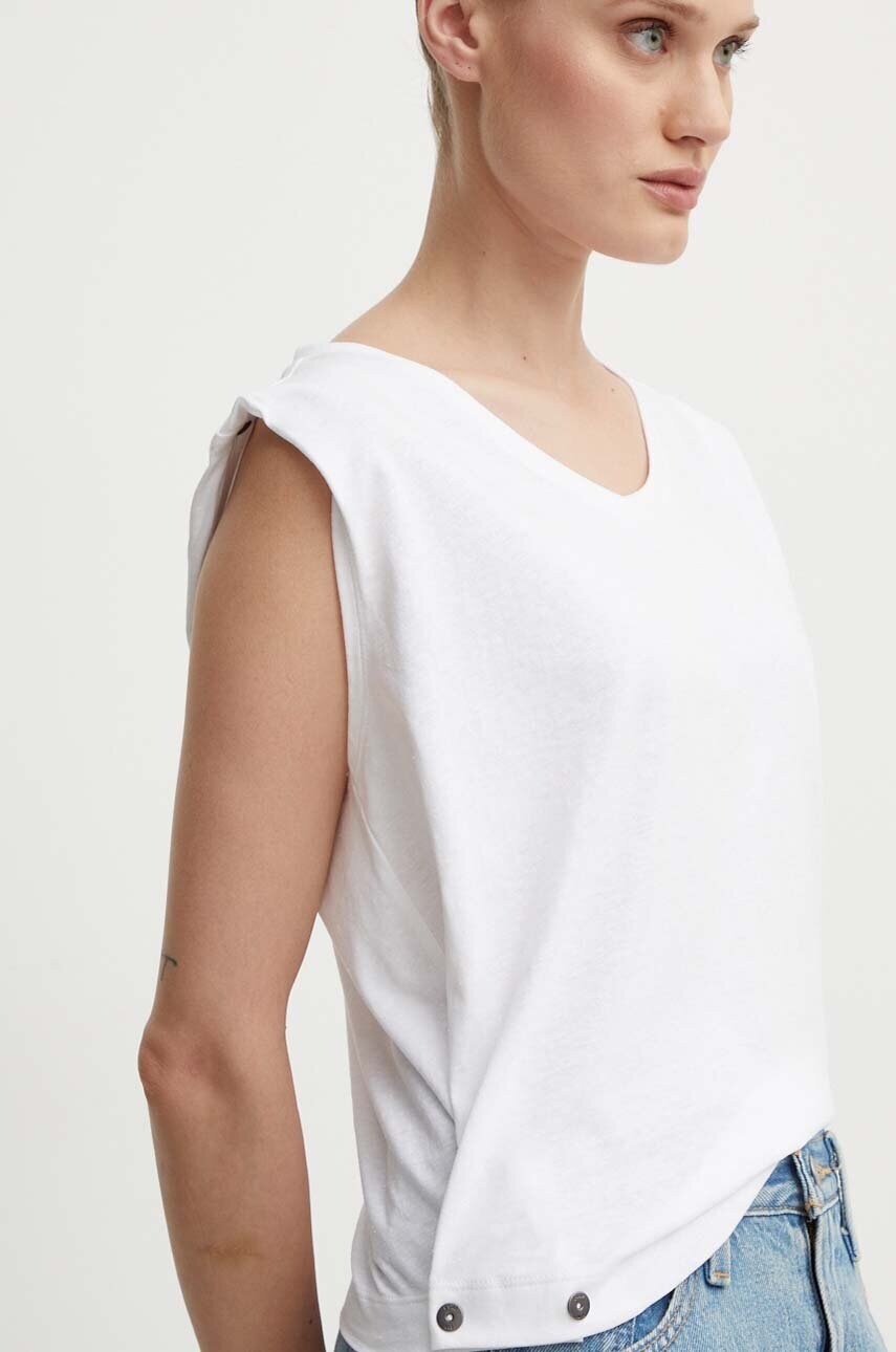 Бавовняний топ G-Star Raw колір білий D24641-D601