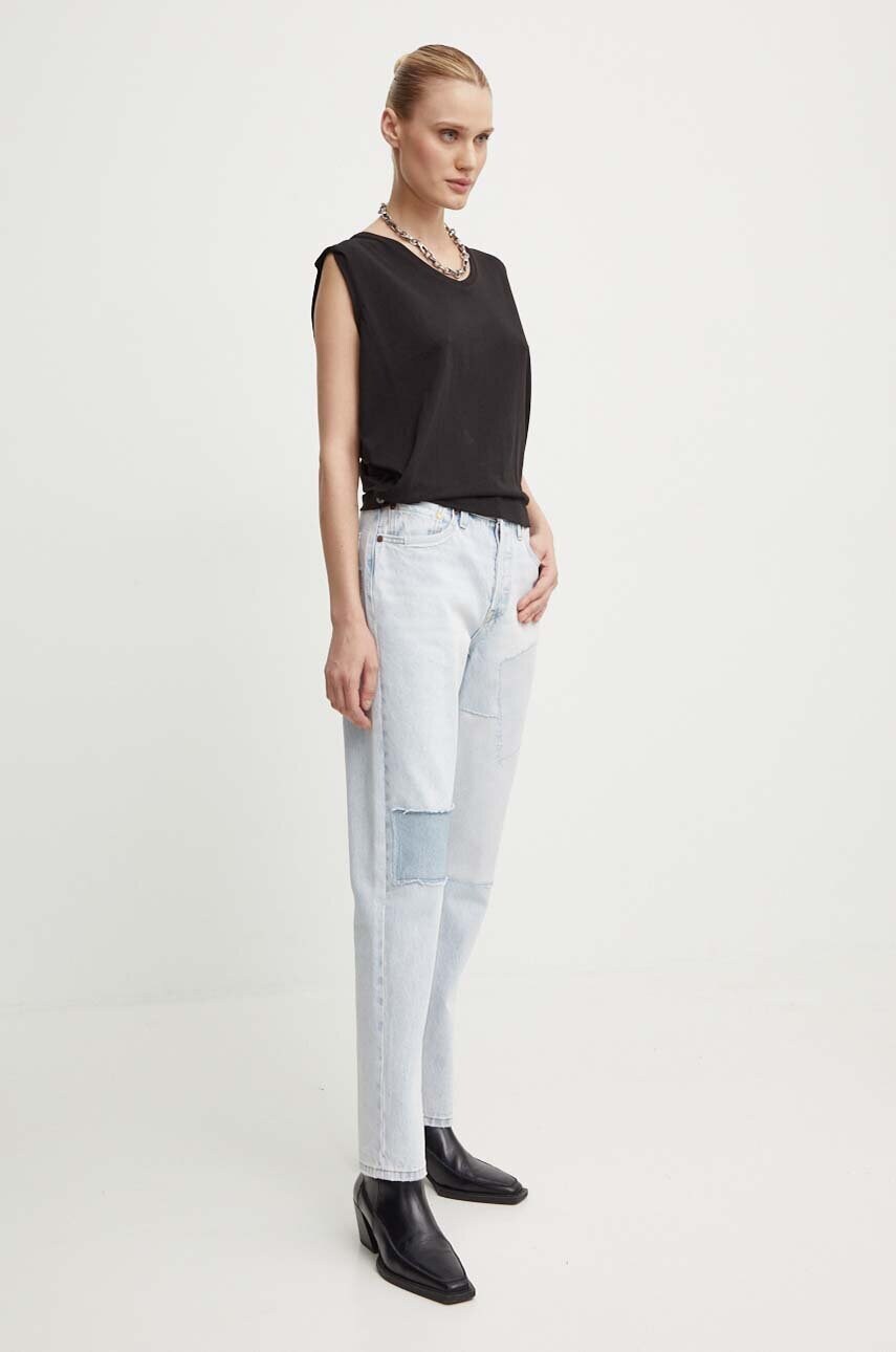 Бавовняний топ G-Star Raw колір чорний D24641-D601