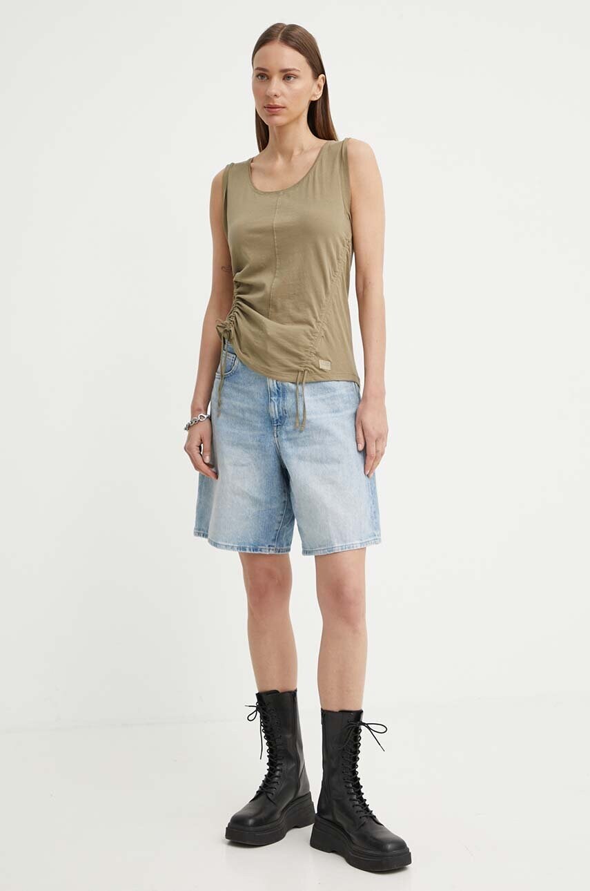 Бавовняна футболка G-Star Raw жіноча колір зелений D24660-4107
