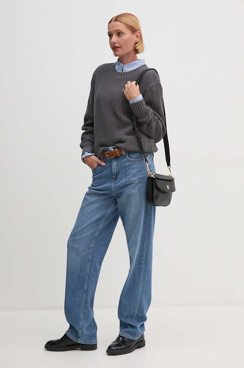 Бавовняний светр Dkny колір сірий  D2E4A119