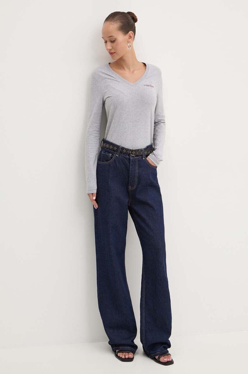 Лонгслів Guess Jeans жіночий колір сірий W4YI21 J1314