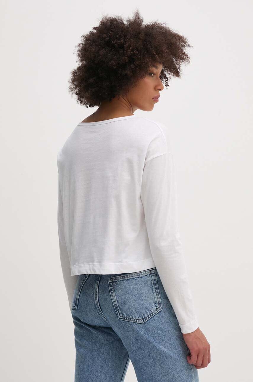 Бавовняний лонгслів United Colors of Benetton колір білий 31VKD104I