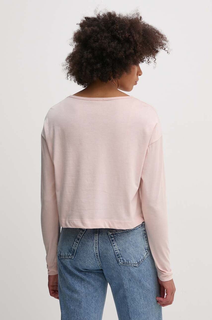Бавовняний лонгслів United Colors of Benetton колір рожевий 31VKD104I