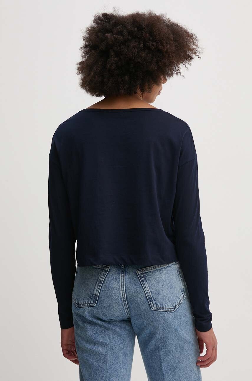 Бавовняний лонгслів United Colors of Benetton колір синій 31VKD104I