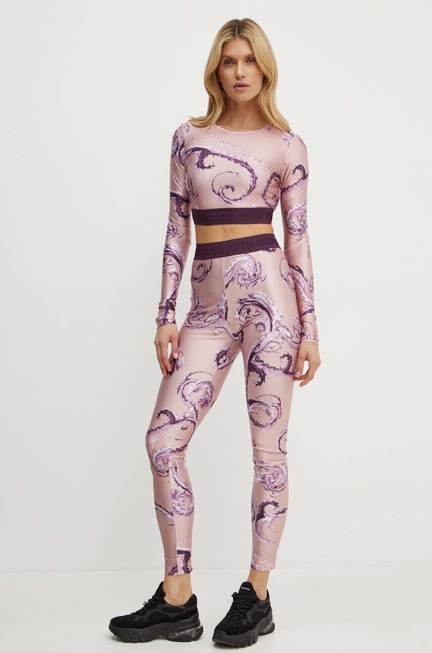 Лонгслів Versace Jeans Couture жіночий колір рожевий 77HAH218 JS360