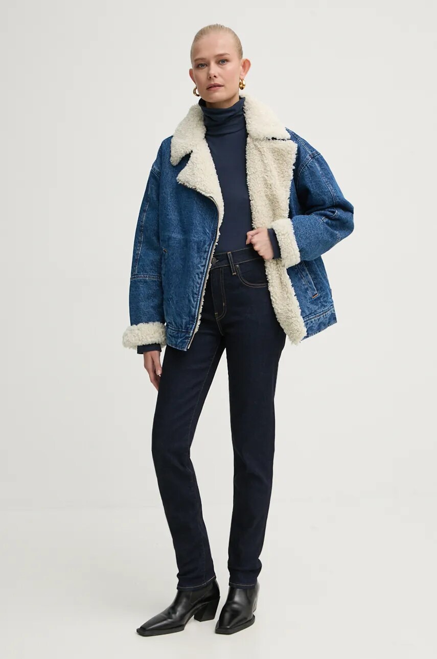 Купити Футболка Marc O'Polo DENIM жіноче колір синій півгольф 5000005193 – головне зображення