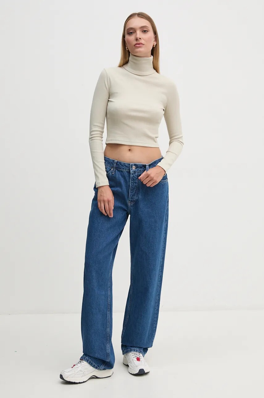 Футболка Calvin Klein Jeans жіноча колір зелений гольф J20J224196