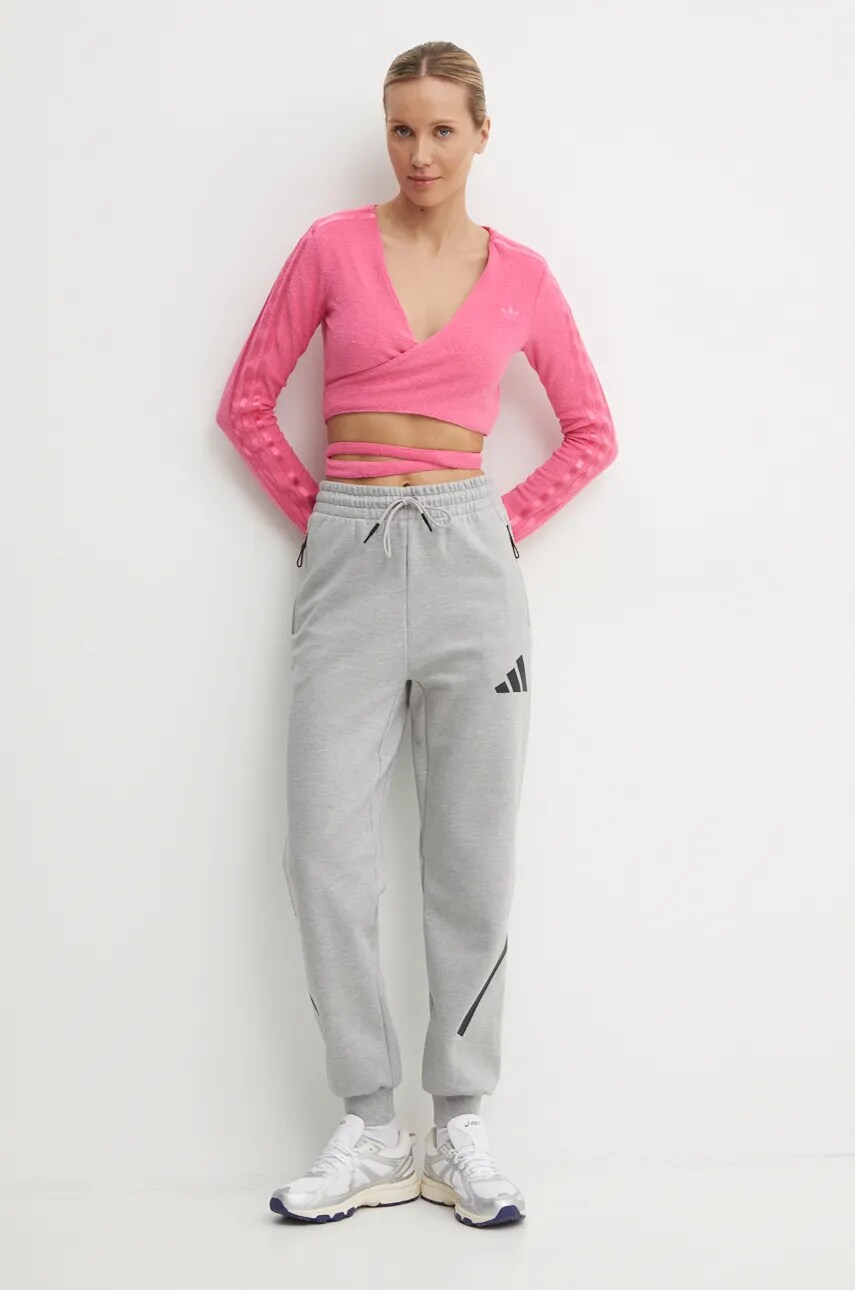 Джемпер adidas Originals жіночий колір рожевий легкий JN3012