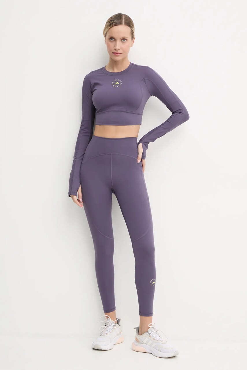 Лонгслів для тренувань adidas by Stella McCartney TrueStrenght колір фіолетовий IW6370
