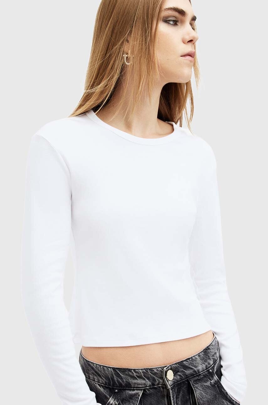 Бавовняний лонгслів AllSaints STEVIE LS TEE колір білий W184JB