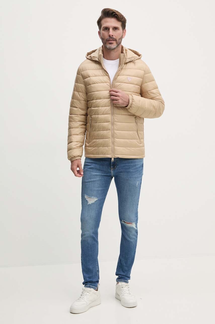 Бавовняний лонгслів Guess Jeans колір білий з принтом M4YI54 K8HM0
