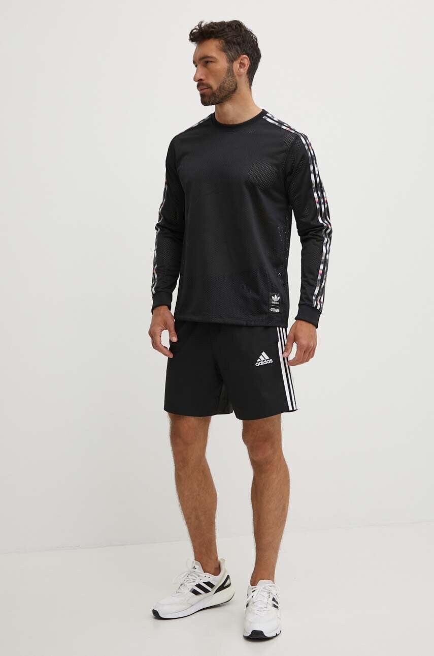 Лонгслів adidas Originals Pride чоловічий колір чорний візерунок IZ4893