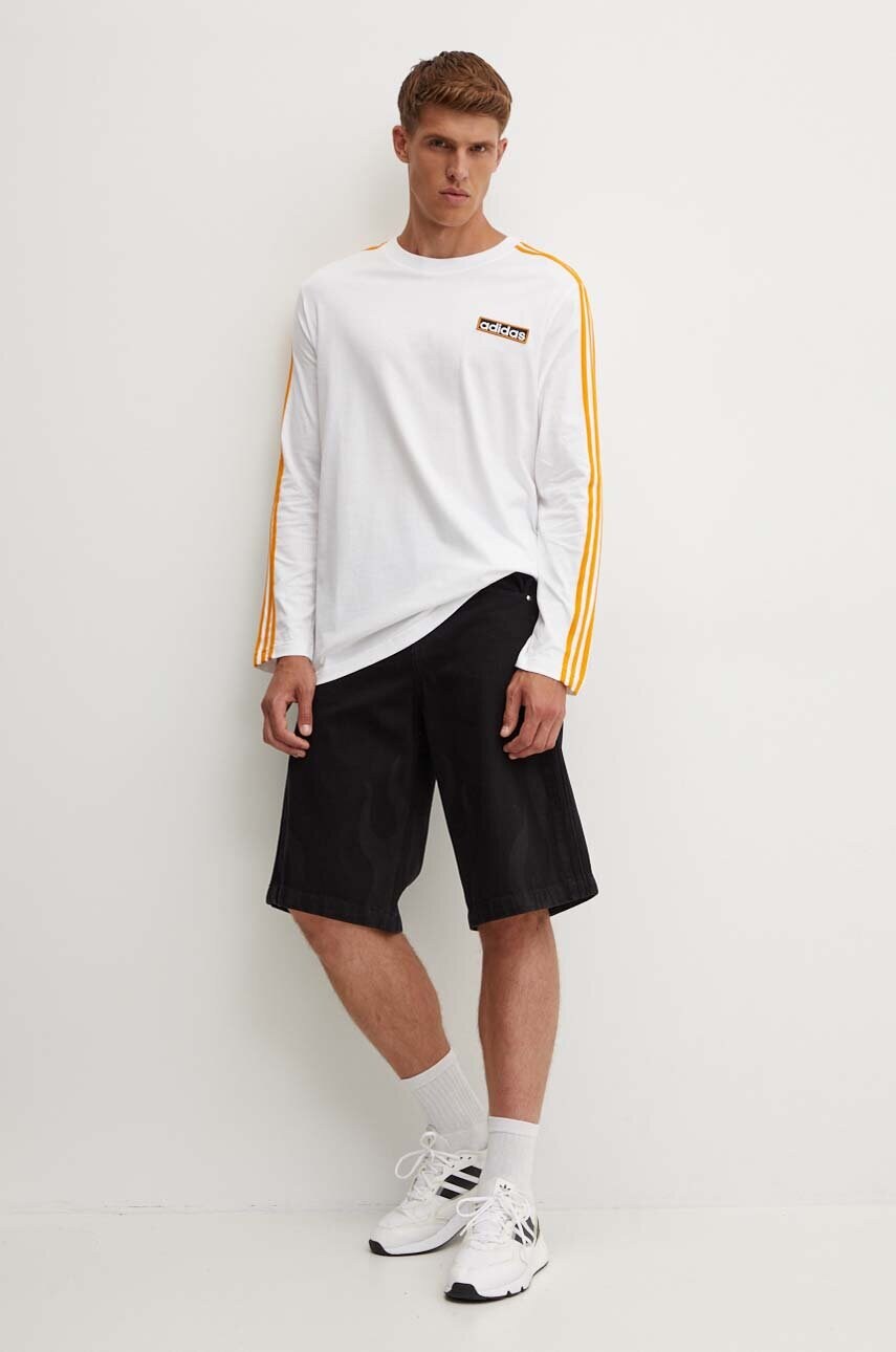 Бавовняний лонгслів adidas Originals 0 колір білий з принтом IW5808