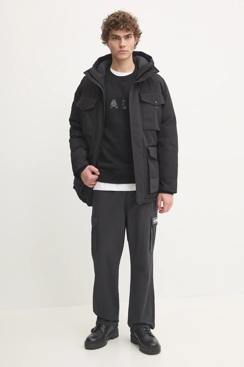 Кофта BALR. чоловіча колір чорний з аплікацією B1262 1087