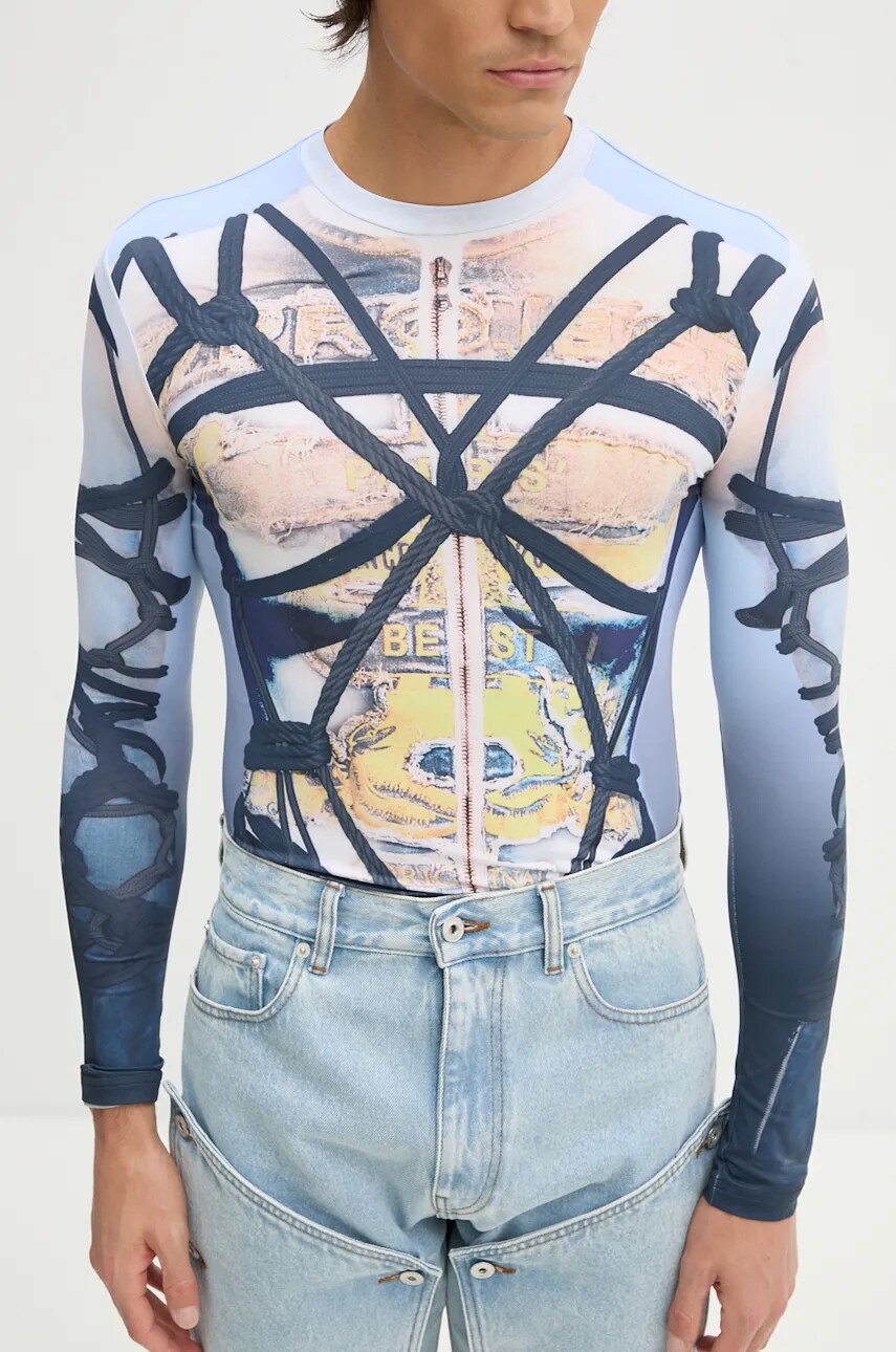 Лонгслів Y/Project BONDAGE PRINT LONG SLEEVE FITTED TOP 104TO012