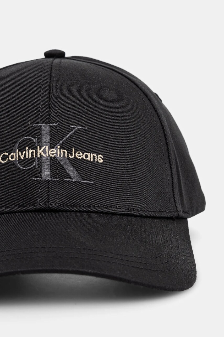 Бавовняна бейсболка Calvin Klein Jeans колір чорний з аплікацією K60K612317