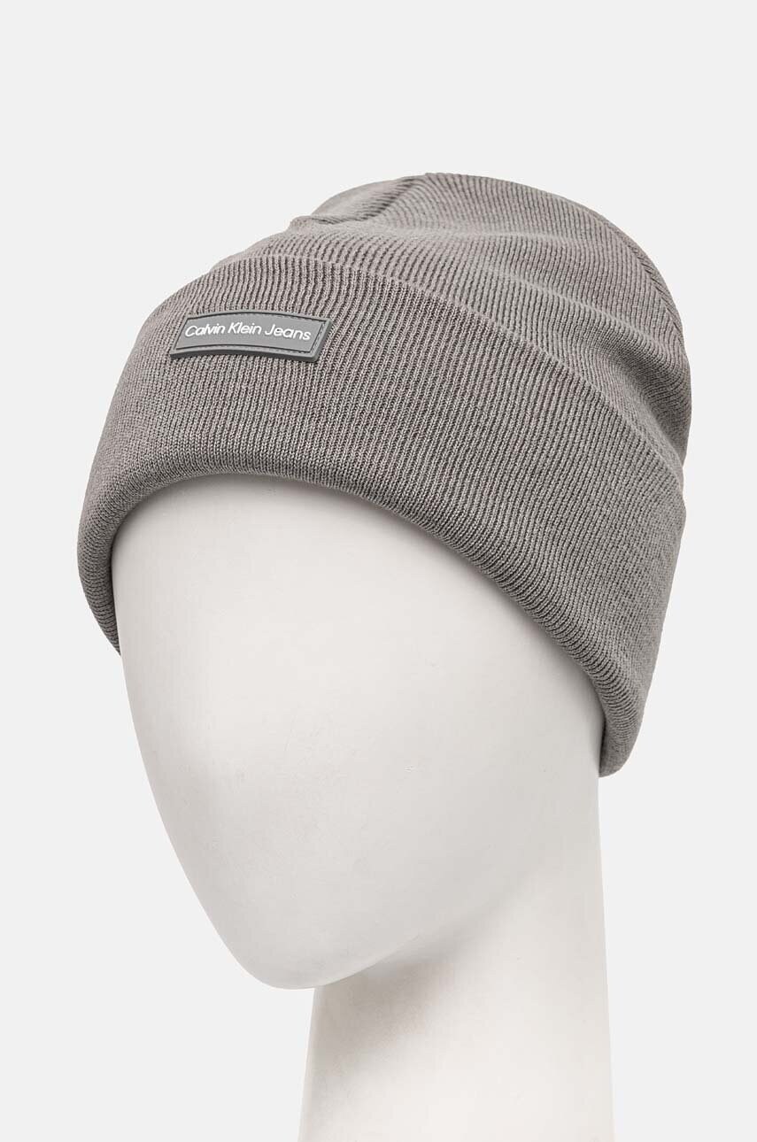Шапка Calvin Klein Jeans колір сірий з тонкого трикотажу K60K612322