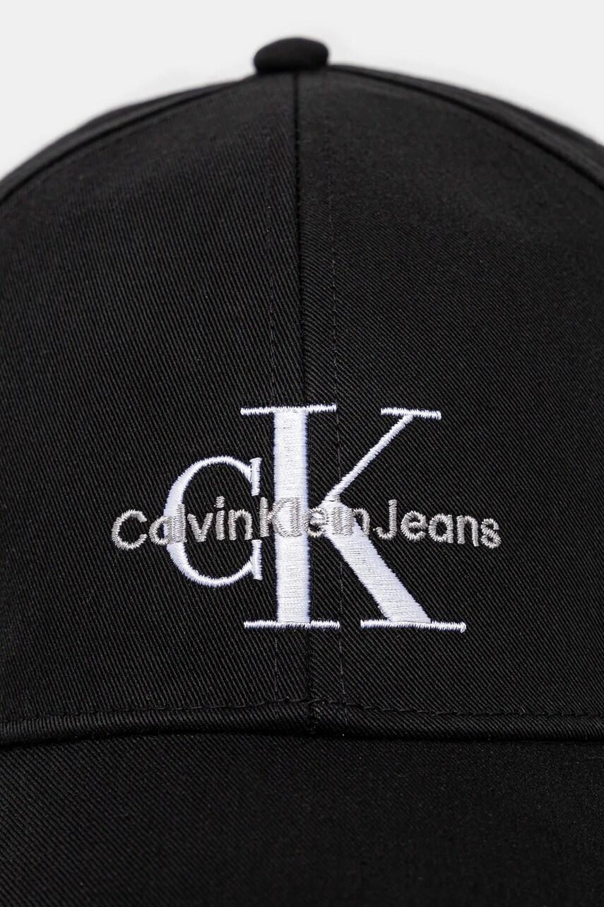 Бавовняна бейсболка Calvin Klein Jeans колір чорний з аплікацією K50K512180