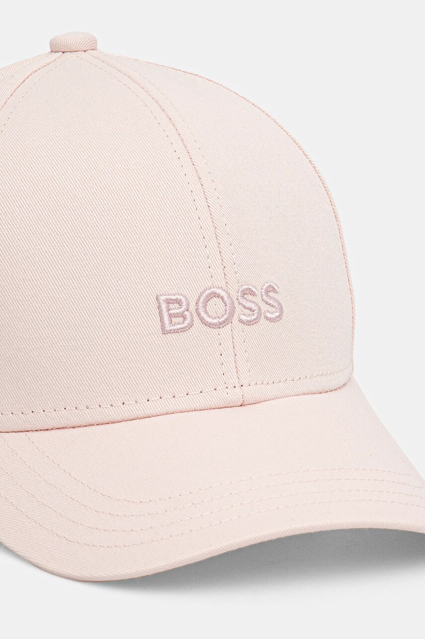 Бавовняна бейсболка BOSS колір чорний з аплікацією 50519889
