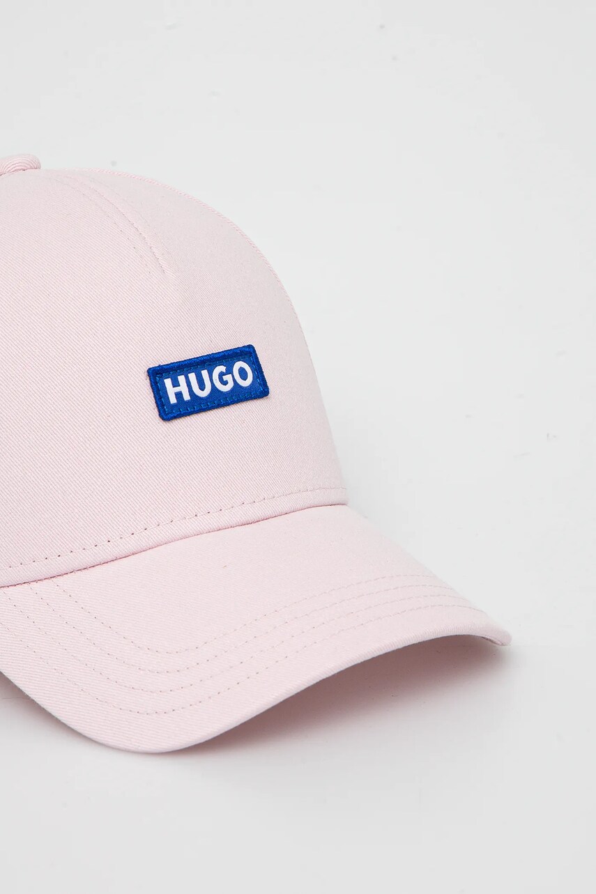 Бавовняна бейсболка Hugo Blue колір чорний з аплікацією 50522023