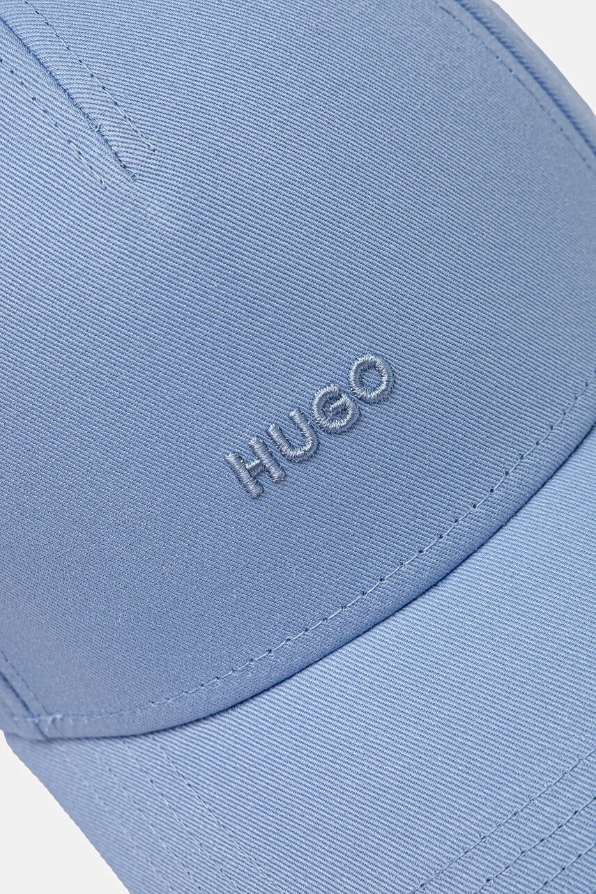 Бавовняна бейсболка HUGO колір бежевий з аплікацією 50519255