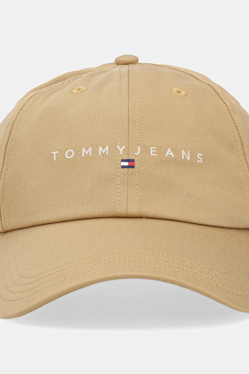 Бавовняна бейсболка Tommy Jeans колір зелений з аплікацією AW0AW16868