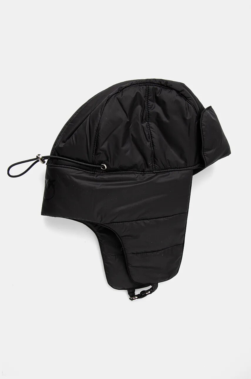 Шапка Pinko колір чорний з товстого трикотажу 104139 A24P