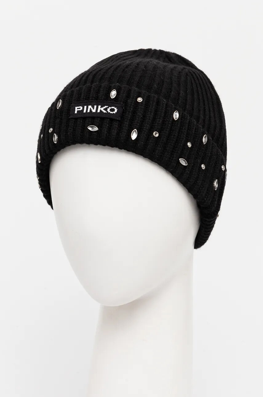 Шапка з домішкою вовни Pinko колір чорний  104326 A27A