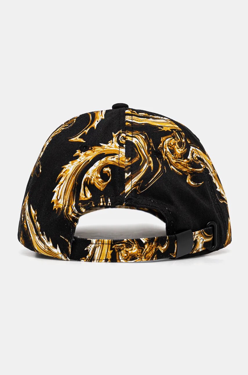 Бавовняна бейсболка Versace Jeans Couture колір чорний візерунок 77HAZK10 ZG294
