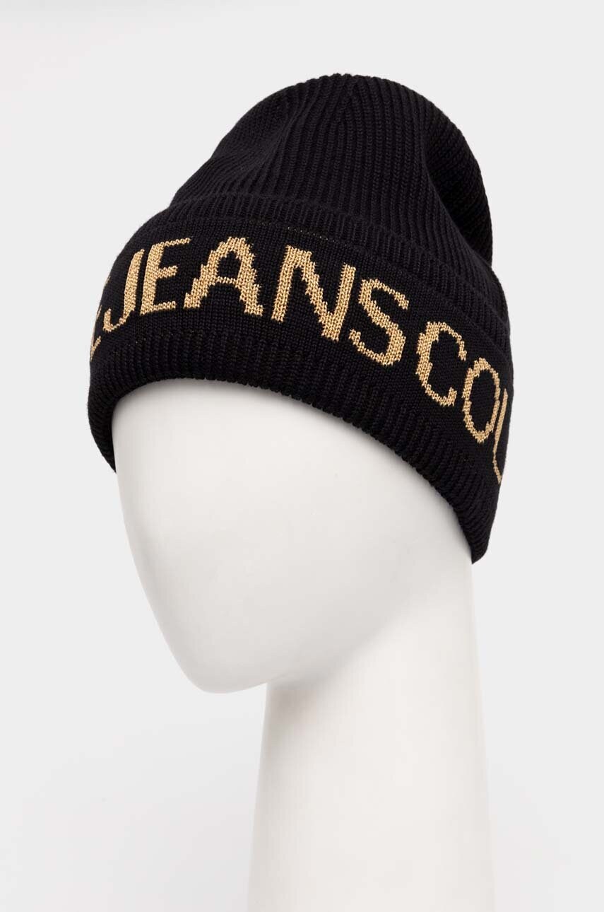 Шапка з домішкою вовни Versace Jeans Couture колір чорний  77HAZK40 ZG316