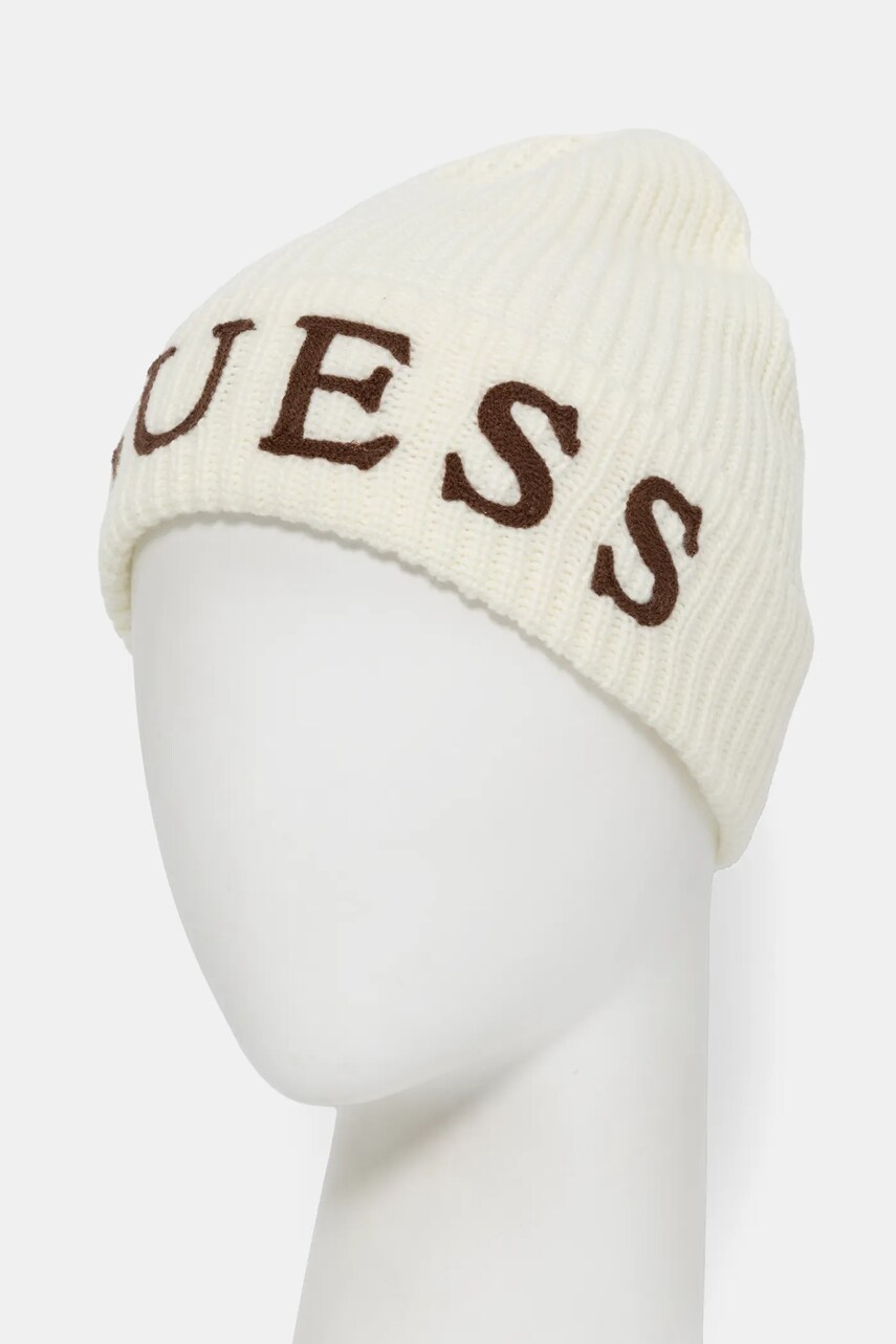 Шапка і шарф Guess колір бежевий GFBOXW P4402