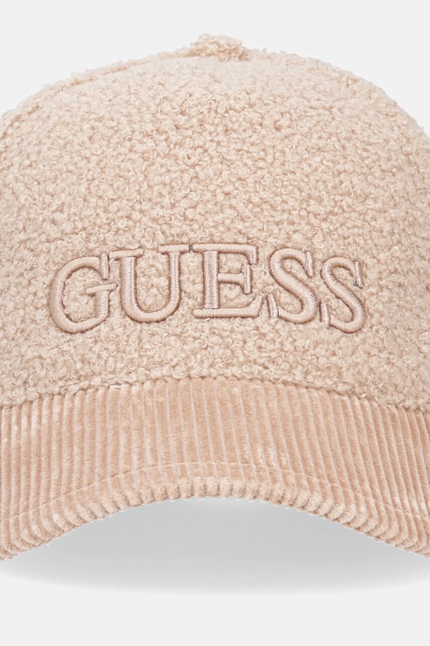 Кепка Guess колір бежевий однотонна AW5183 POL01