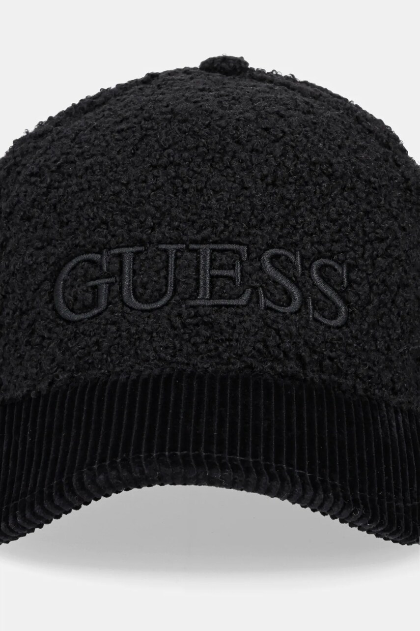 Кепка Guess колір чорний однотонна AW5183 POL01