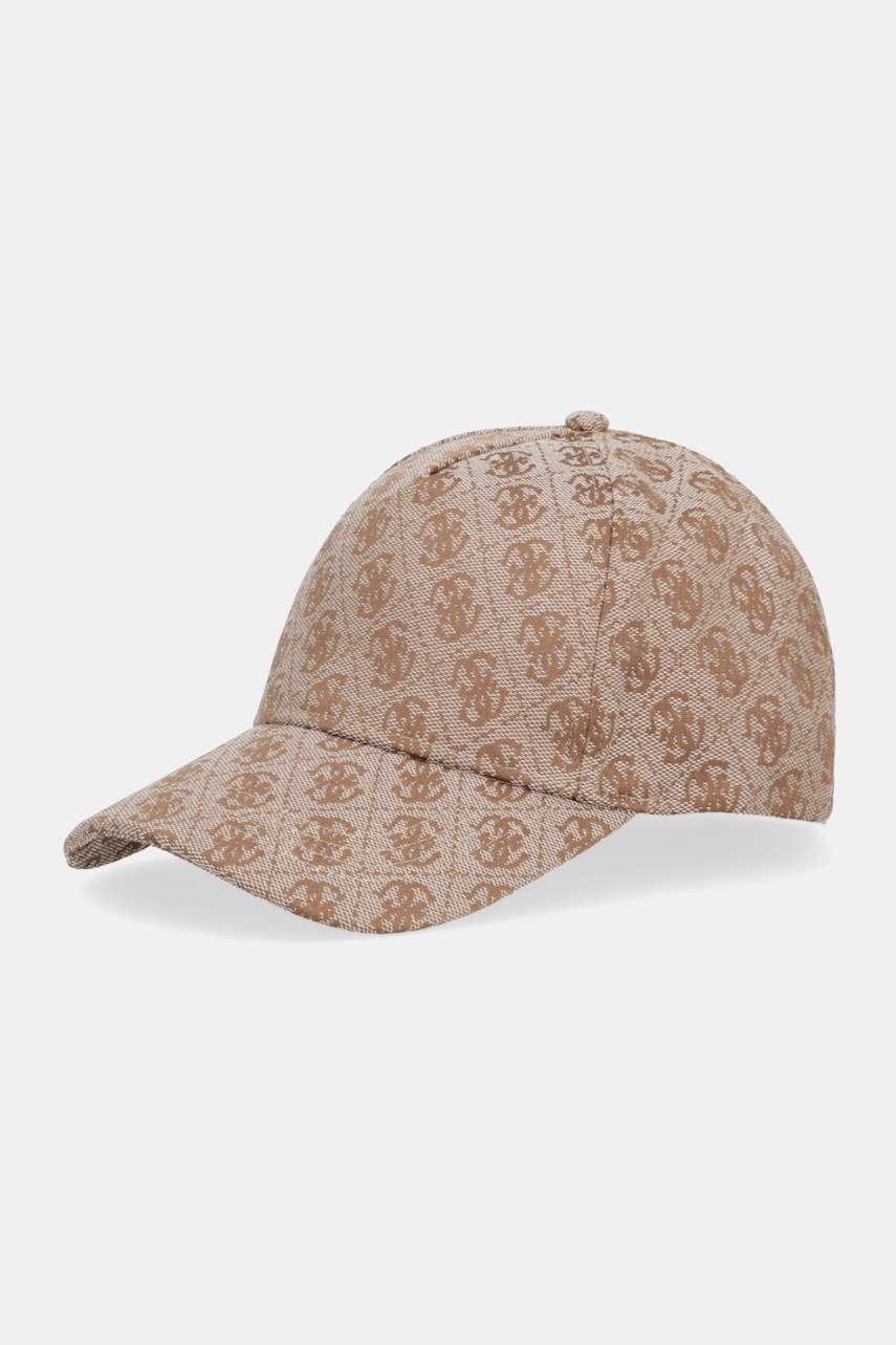 Кепка Guess колір коричневий візерунок AW5184 POL03