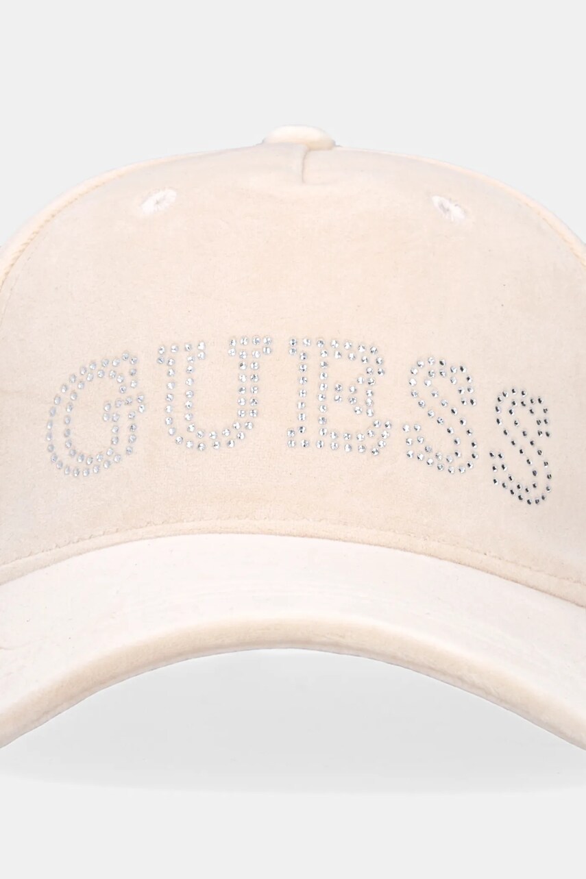 Кепка Guess колір бежевий з аплікацією V4BZ04 KBXI2