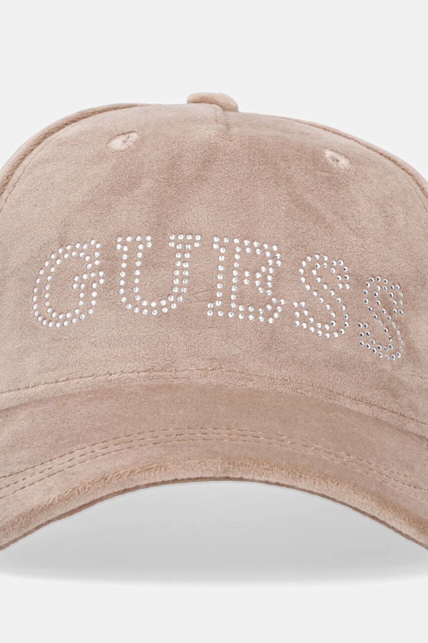 Кепка Guess колір коричневий з аплікацією V4BZ04 KBXI2