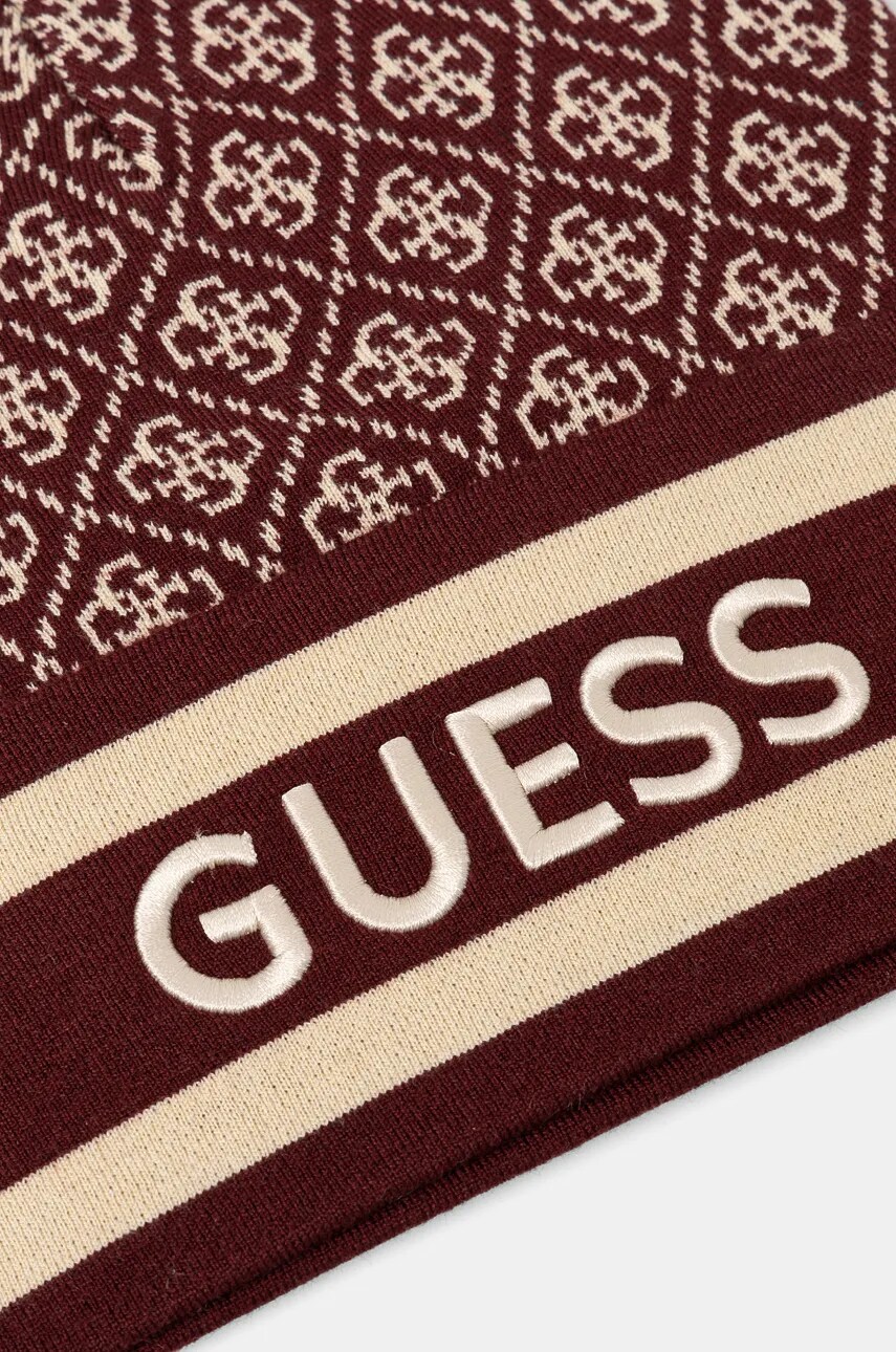 Шапка Guess SEVYN колір бордовий  W4BZ21 Z3JD2
