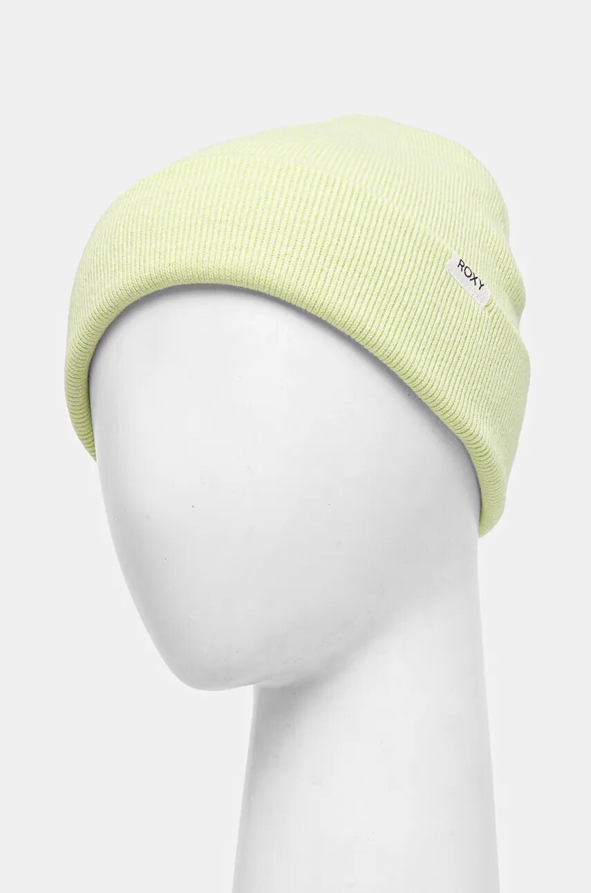 Шапка Roxy Tropical Snow колір зелений  ERJHA04309