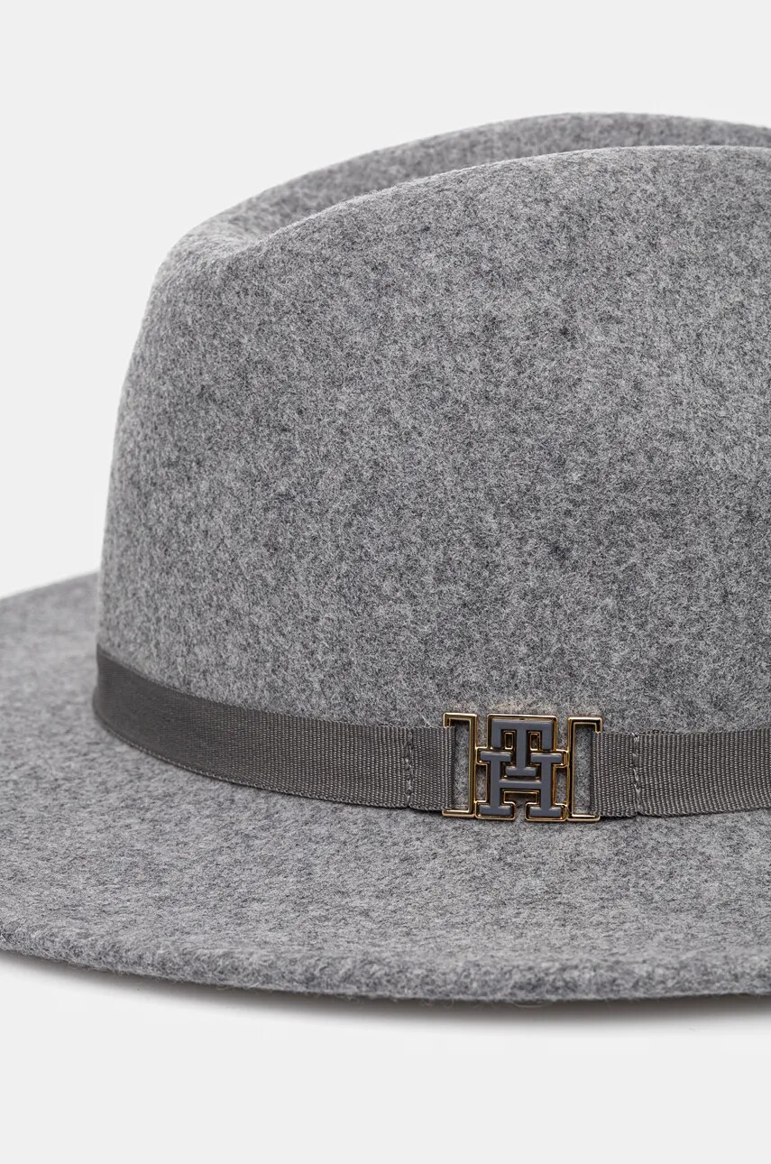 Вовняний капелюх Tommy Hilfiger колір сірий вовна AW0AW16619