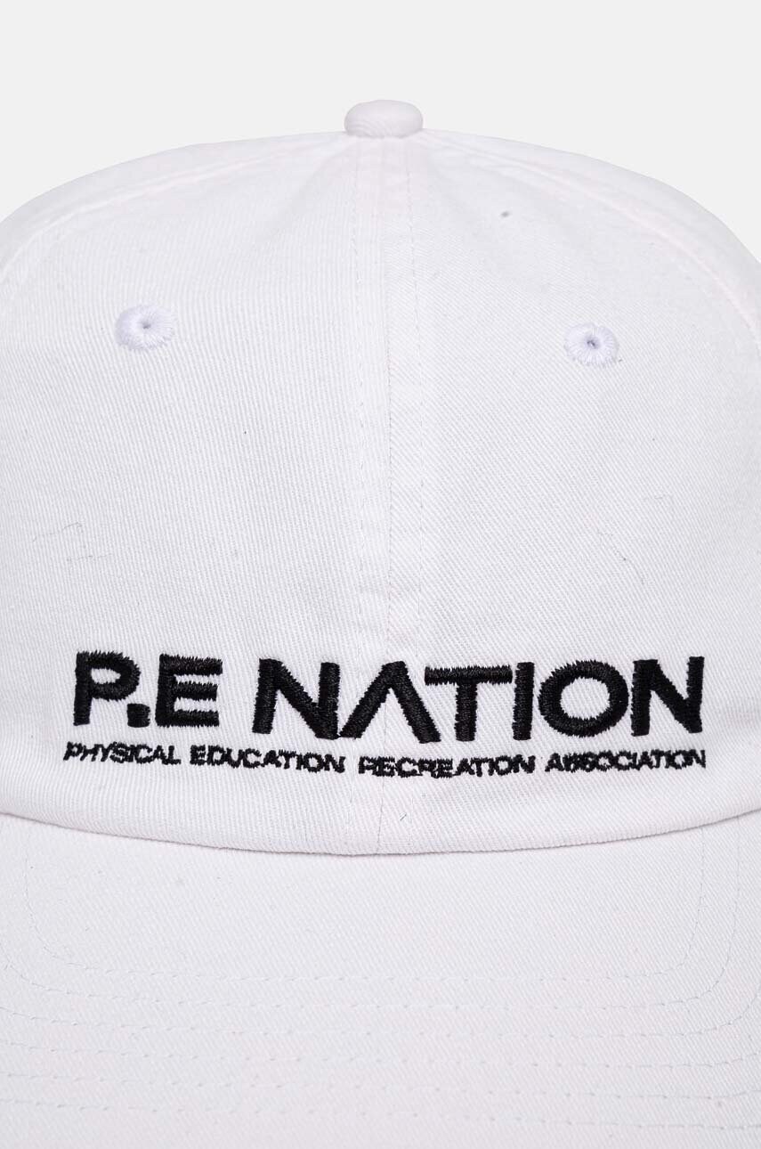 Бавовняна бейсболка P.E Nation Homage Cap колір білий з аплікацією 243A417