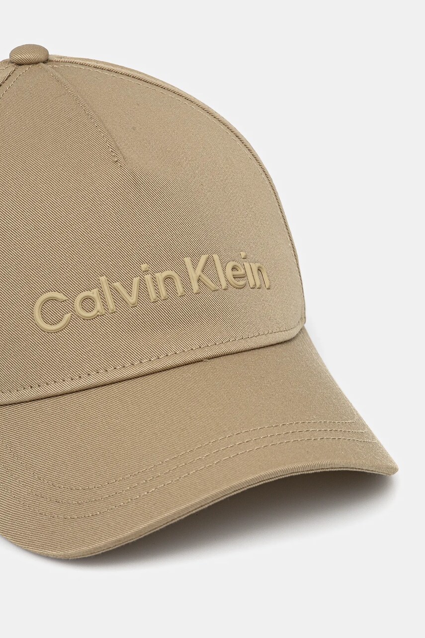 Бавовняна бейсболка Calvin Klein колір зелений однотонна K50K511987