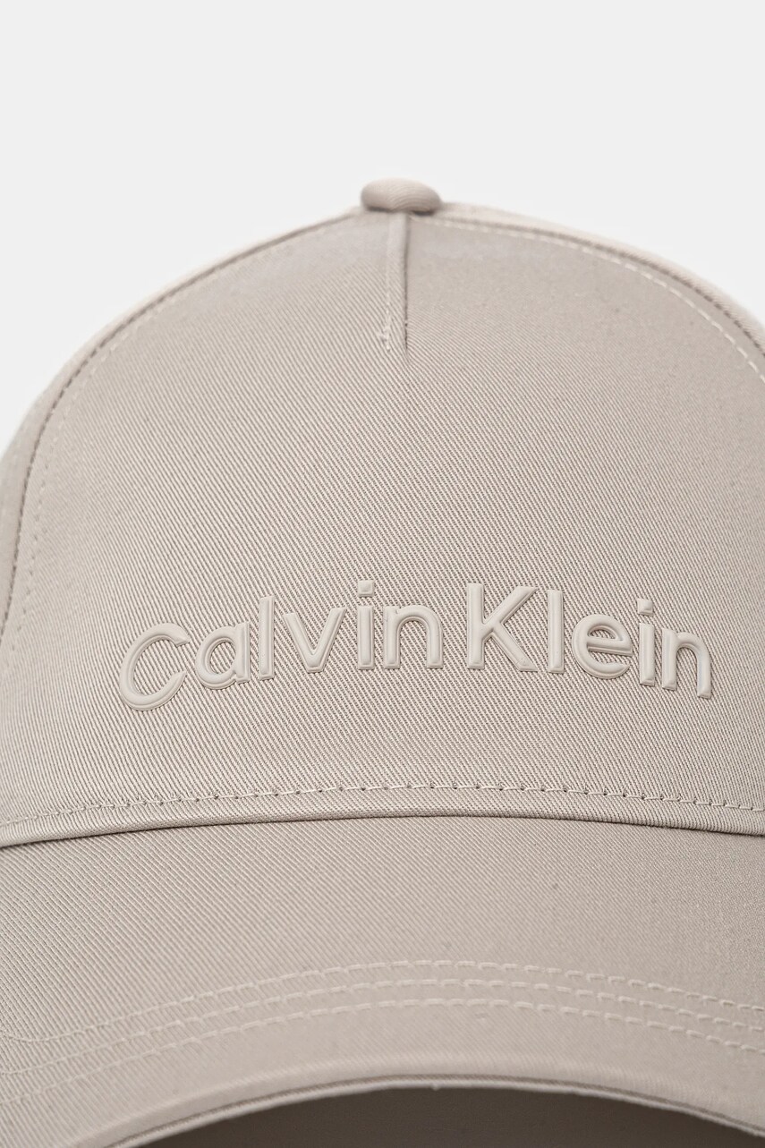 Бавовняна бейсболка Calvin Klein колір бежевий однотонна K50K511987