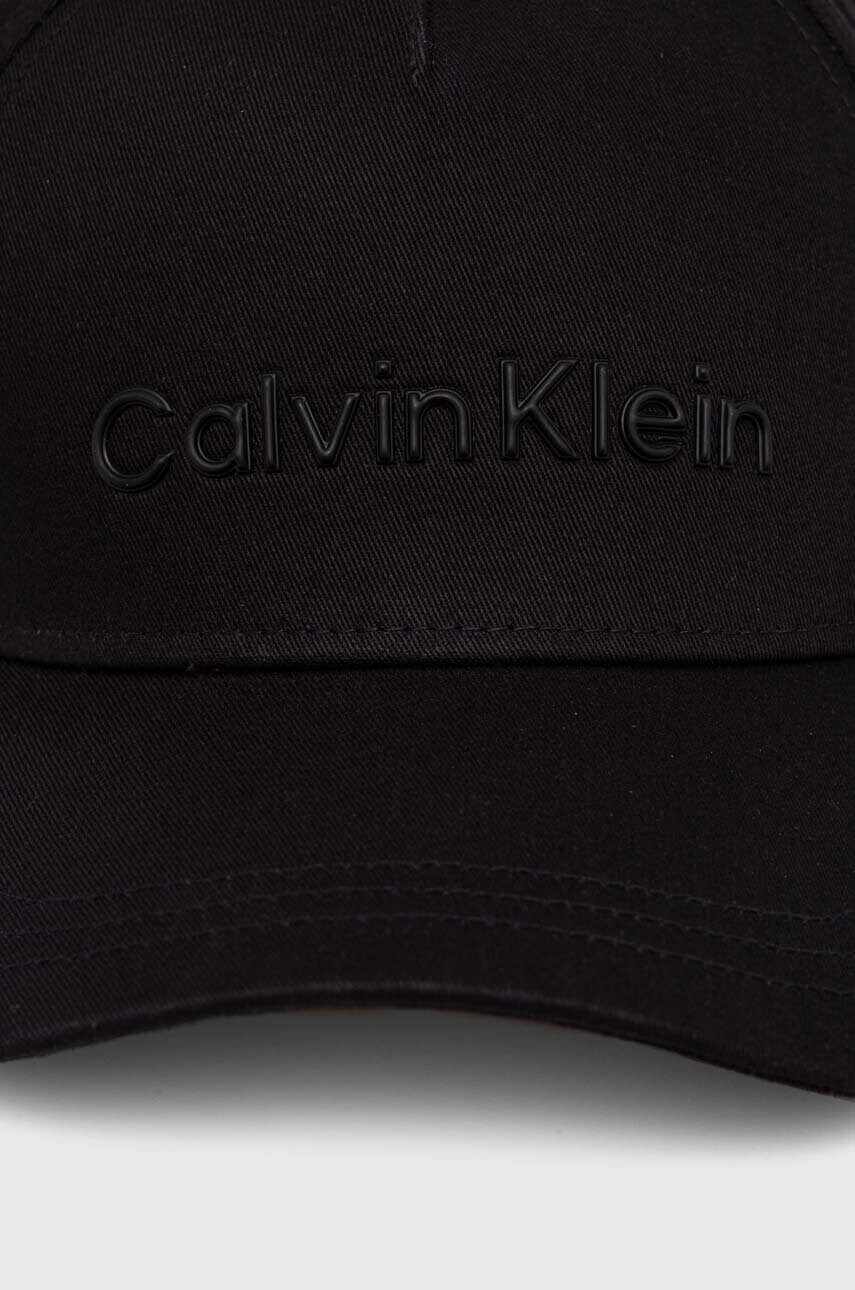 Бавовняна бейсболка Calvin Klein колір чорний з аплікацією K50K511987