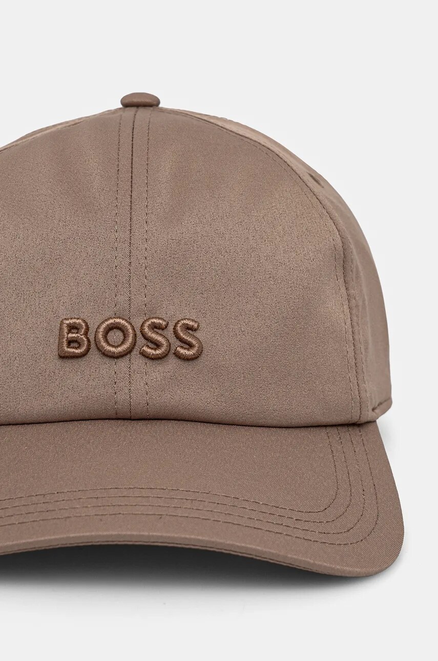 Кепка Boss Orange колір бежевий однотонна 50519596