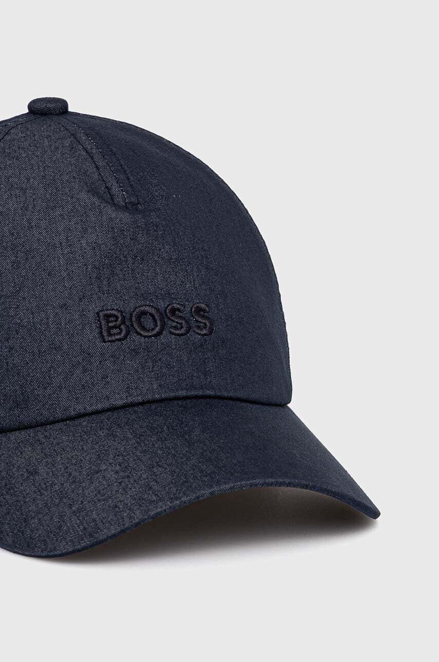 Кепка Boss Orange колір синій однотонна 50519866