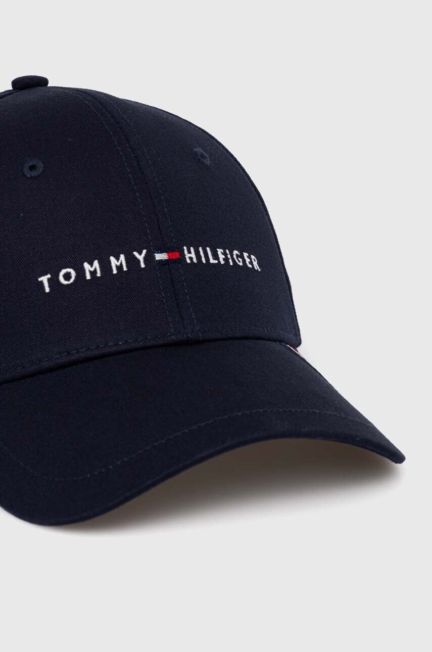 Бавовняна бейсболка Tommy Hilfiger колір синій з аплікацією AM0AM12532