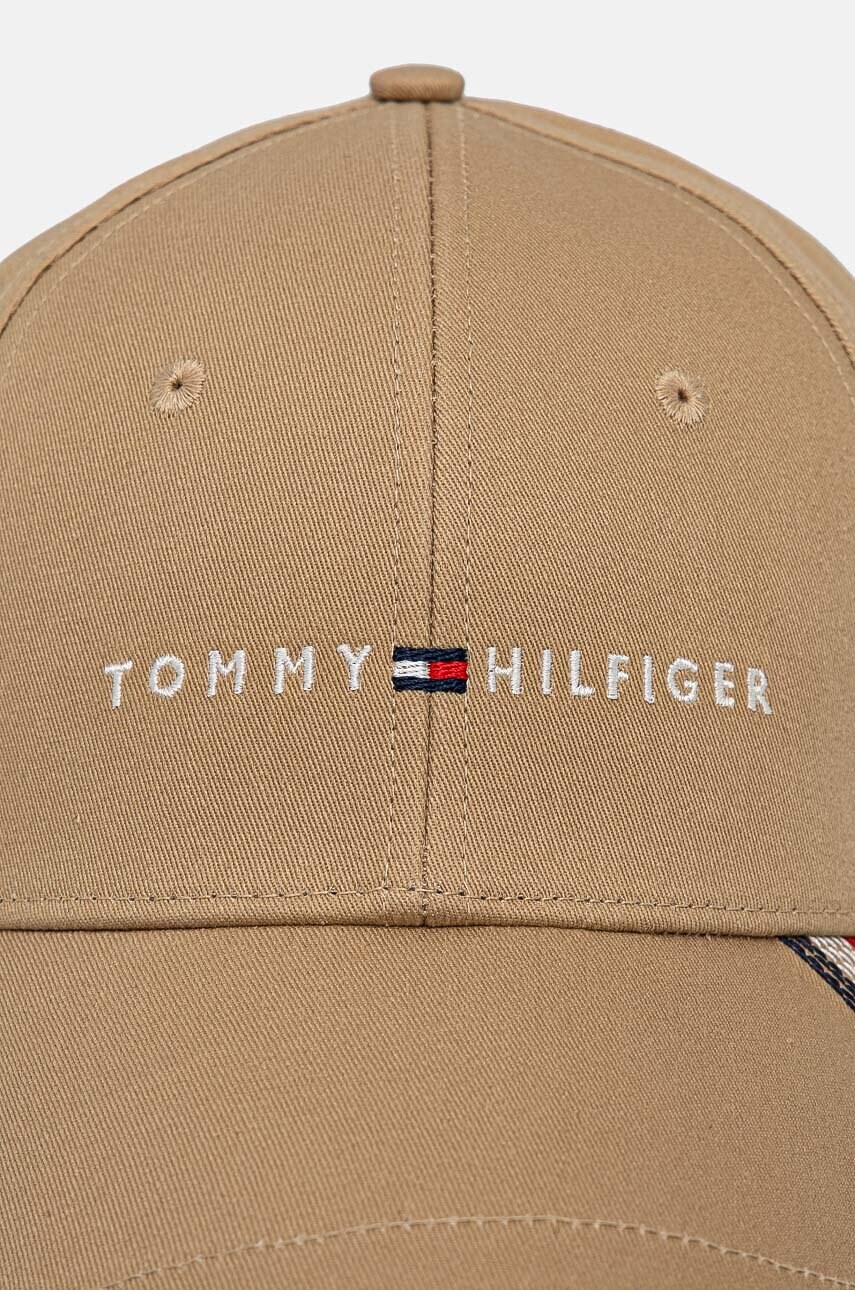 Бавовняна бейсболка Tommy Hilfiger колір бежевий з аплікацією AM0AM12532